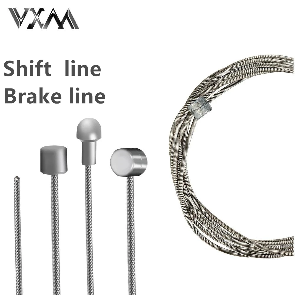 VXM Bicycle Stainless Steel Inner Shift Brake Wire MTB Road Bike Shifting Zinc Coat Inside Cable Line 2100mm Shifter Derailleur