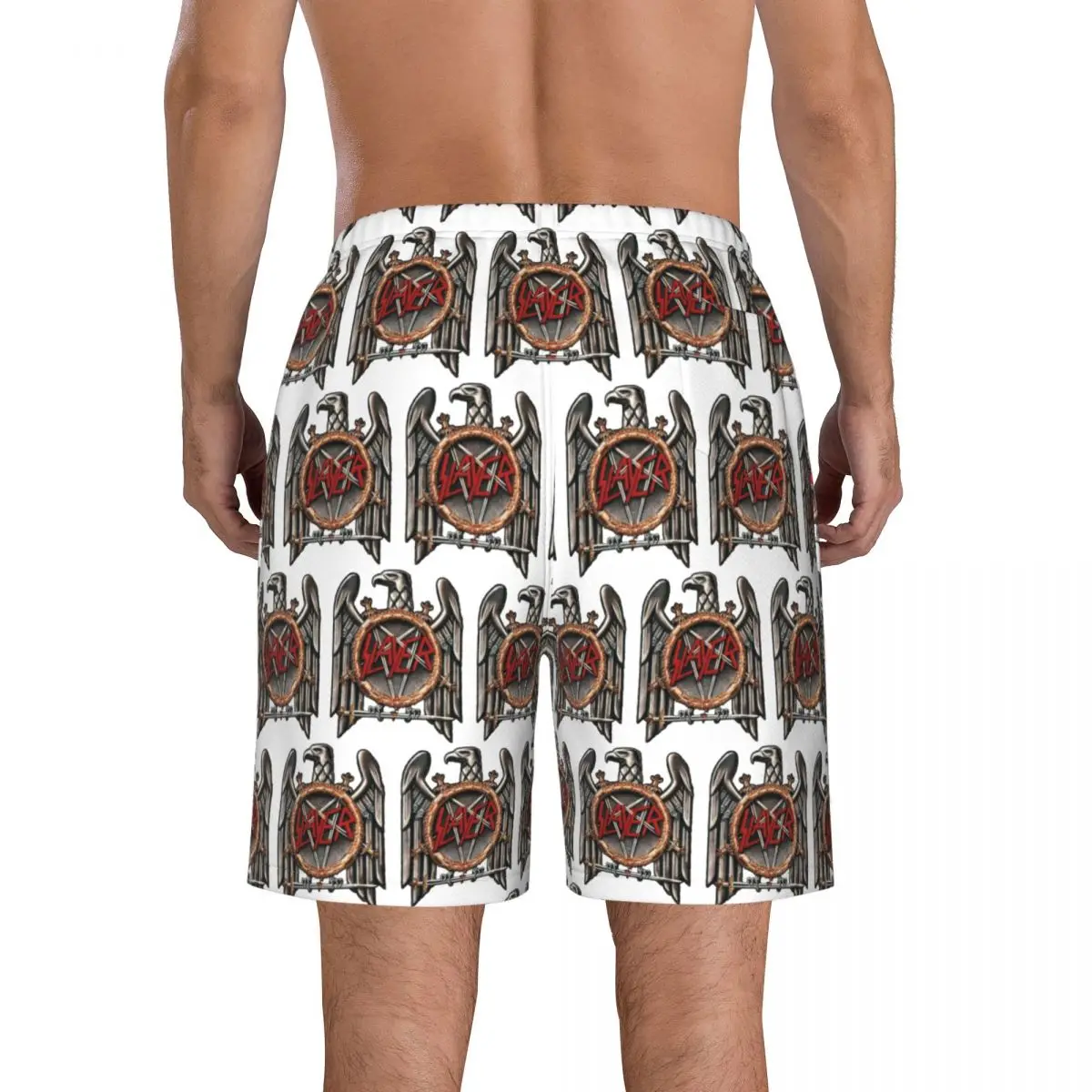 Slayer Heavy Metal Rock Band Trunks Beach Board Shorts Casual Quick Dry Swim Summer Men Pants