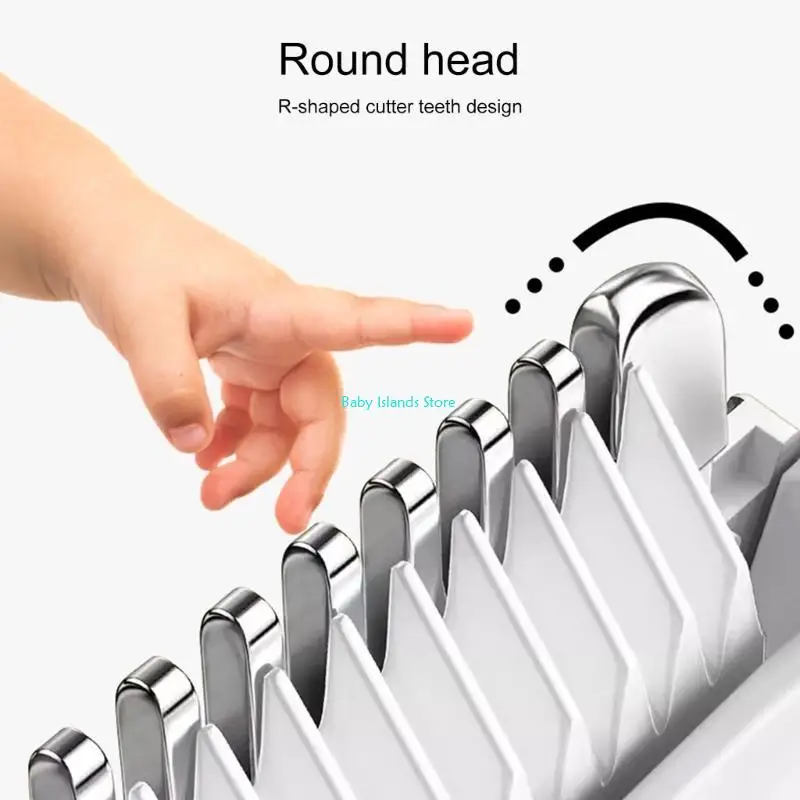 ماكينة حلاقة كهربائية منزلية K92D مزودة بشحن USB وتنظيف سريع ماكينة تشذيب شعر الأطفال مقاومة للماء بسعة كبيرة للأطفال والرضع #5