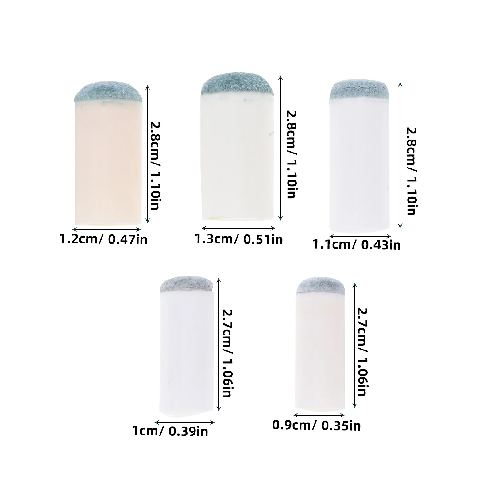 50pcs Billiard Cue Replacement Rubber Pool Stick Tips For Snooker Cue Tip Cover Sliding Tips Durable Wear Resistant Precision