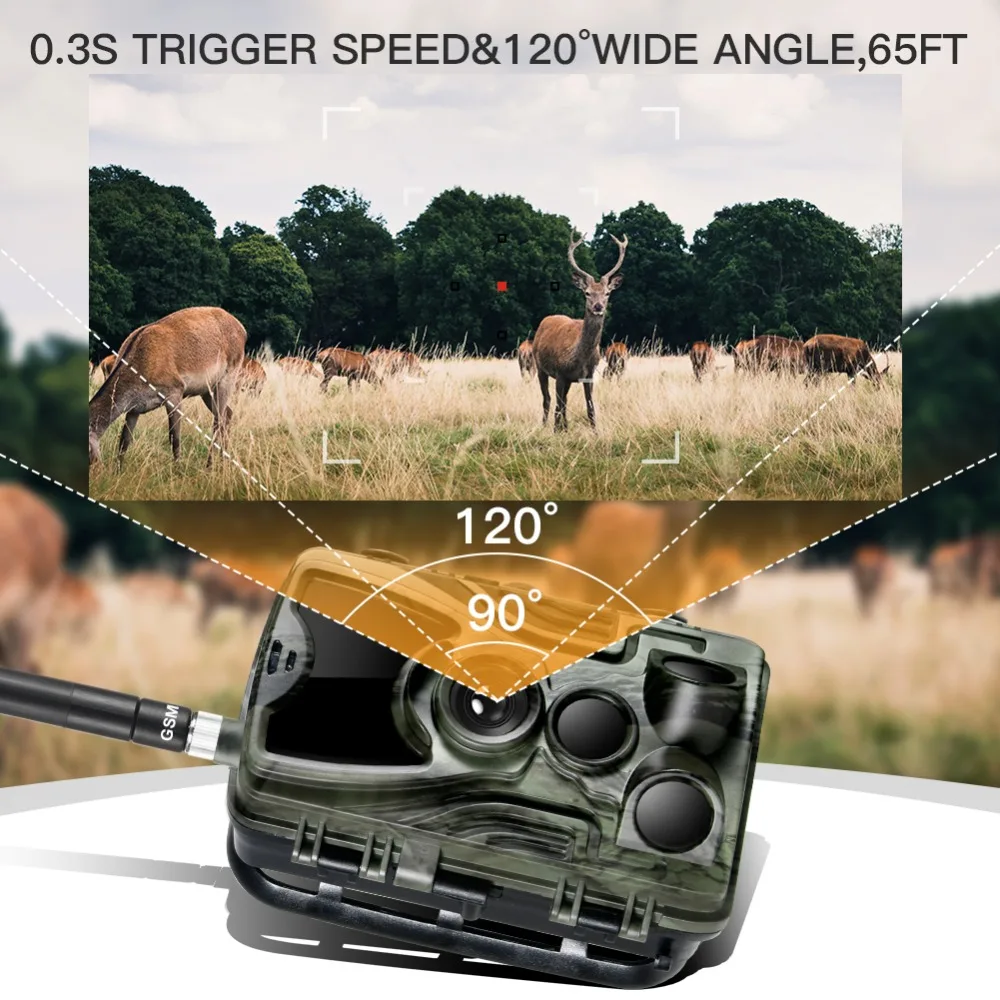 

Wildlife Trail Camera Hunting Cameras Infrared Cameras 2G MMS Photo Video Surveillance 16MP 1080P SMS Night Vision