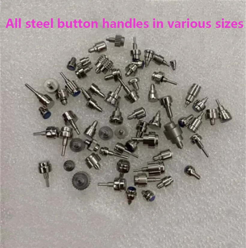 Watch Accessories All Steel Button Handles Various Big Small Sizes Mixed Handle Each Bag Comes in Multiple Styles Clock Parts