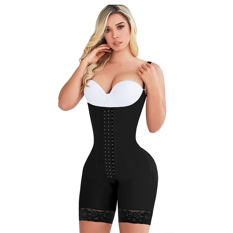 Fajas Colombianas High Compression Flatten Abdomen Butt Lifter Body Shaper with Bones Tummy Control Shapewear Waist Trainer XXS