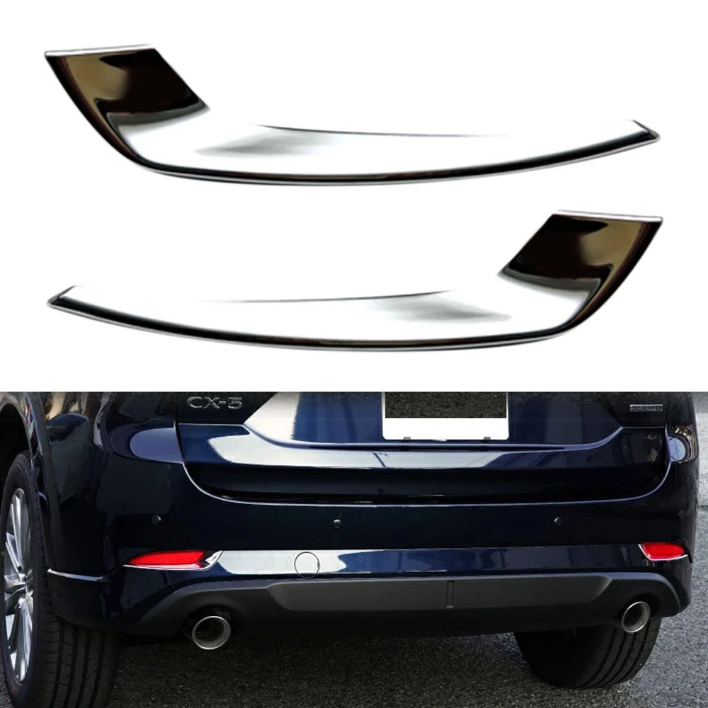 For Mazda CX-5 CX5 KF 2022+ Chrome Rear Fog Light Lamp Trim Cover Foglight Bezel Decoration Frame