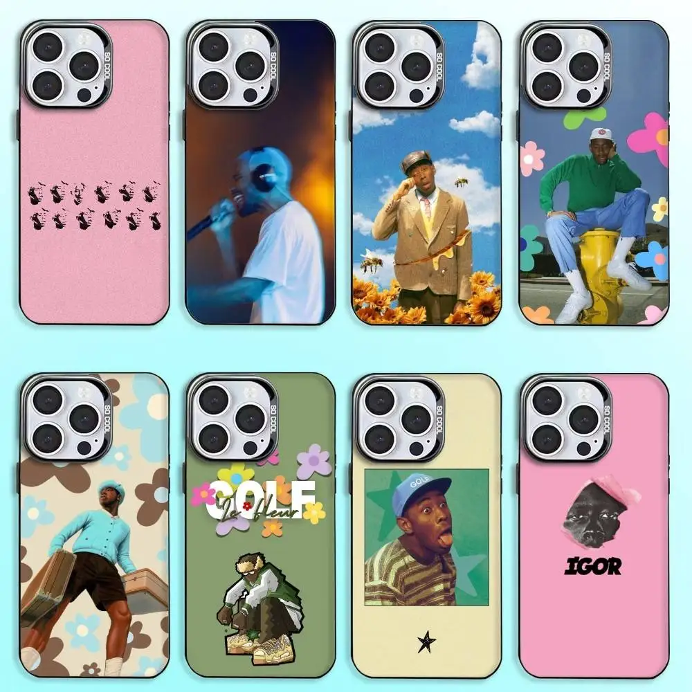 

T-Tylers The Creator Rapper Phone Case For iPhone17,16,15,14,13,12,11 Plus,Pro Max Black Candy Matte Shockproof Cover