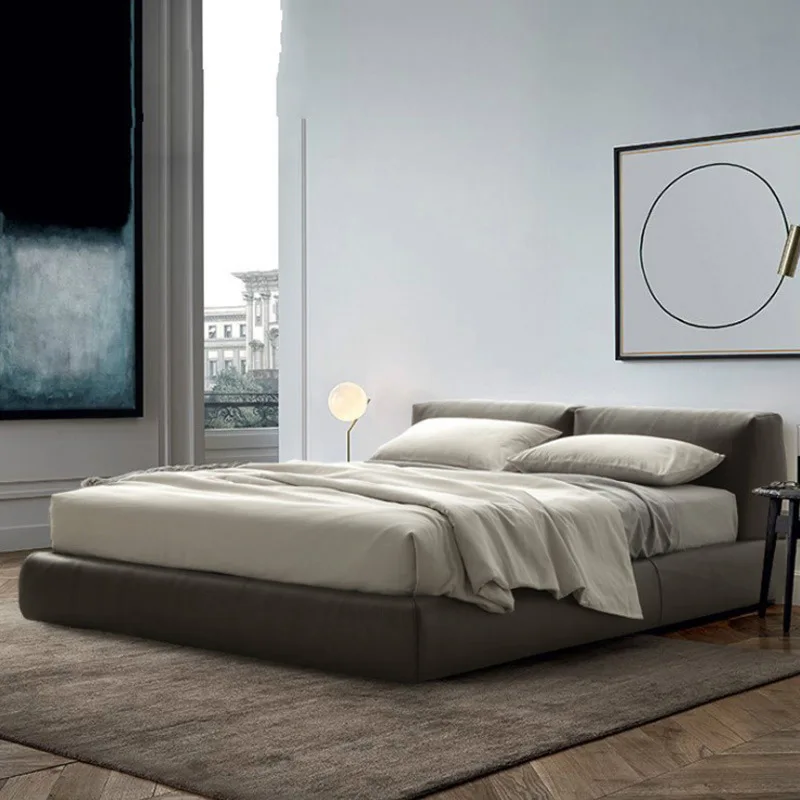 ml-Nordic Minimalist Modern Simple Cloth Bed Can Be Disassembled and Washed Master Bedroom Double Bedroom Bed%
