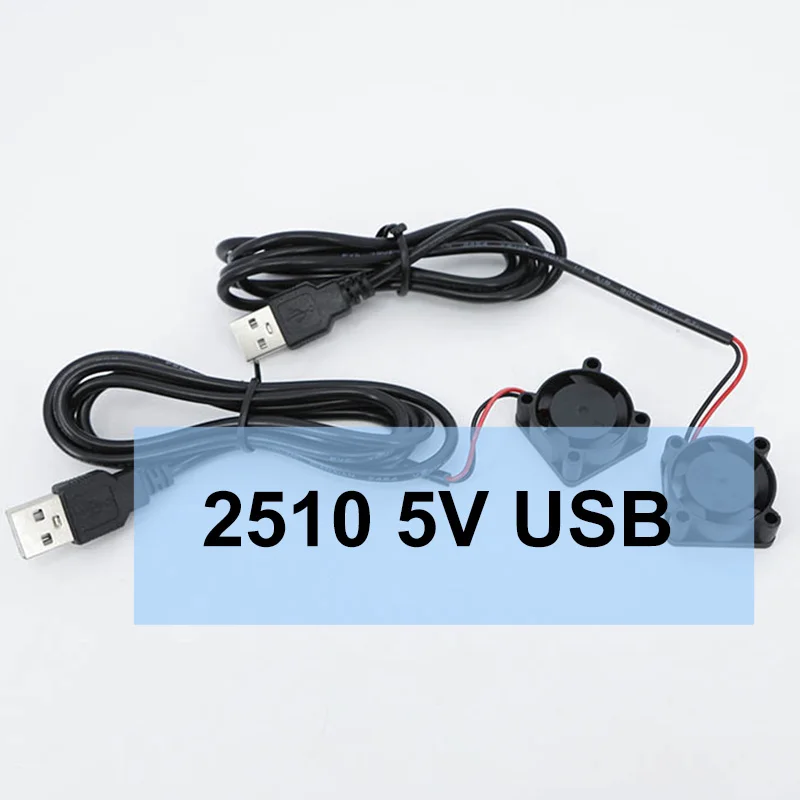 2510 2.5cm DC 5V USB Fan Case Cooler 25mm Brushless Cooling Fans For Raspberry Radiator Ventilation Oil Bearing PC Computer W28