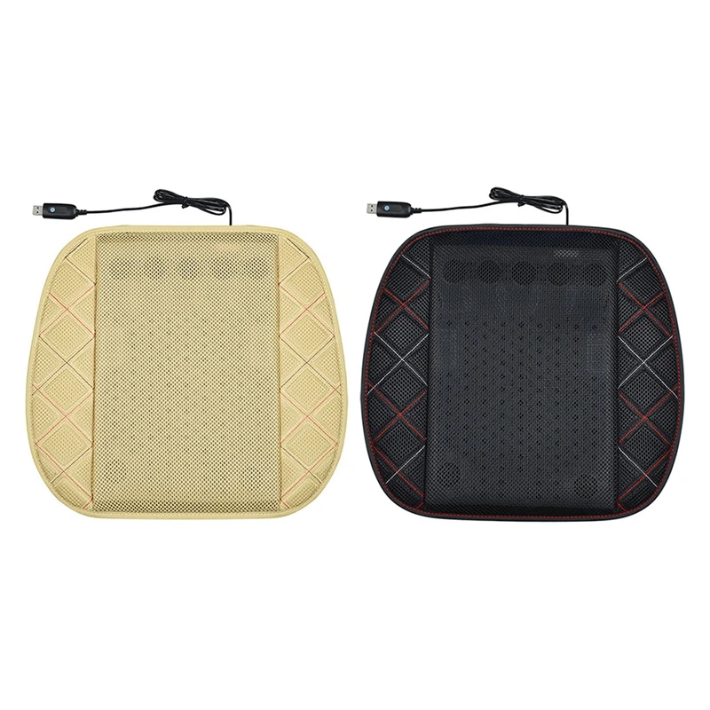 USB Cooling Car Seat Cushion For Car 3 Level Regulation Breathable Ventilated For Summer Truck, Office