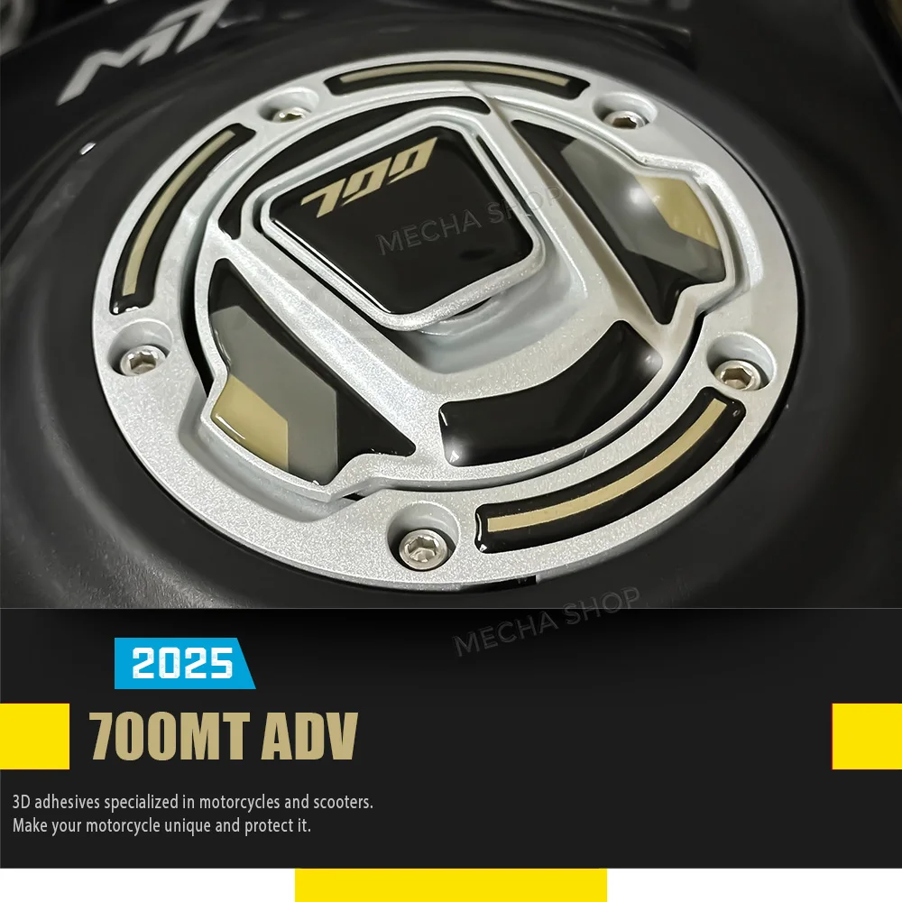 

For CFMoto 700MT ADV MT700 ADV 2025 Motorcycle Accessories 3D Epoxy Sticker Protection Kit Fuel Tank Cap Fuel Tank