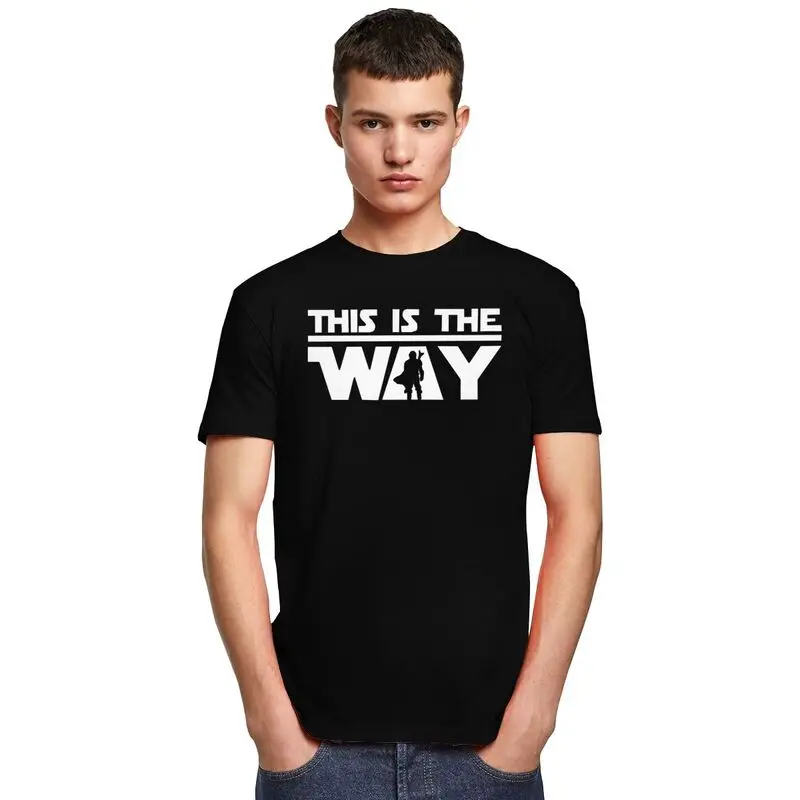 Film T Shirt for Men Soft Cotton Tees M-Mandalorians This Is The Way Tshirt Short Sleeve Urban T-shirt Merch