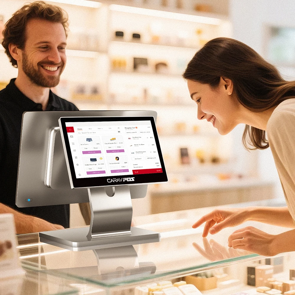 New Design Supermarket Use Pos Machine Cash Register Touch Screen All in One Pos System