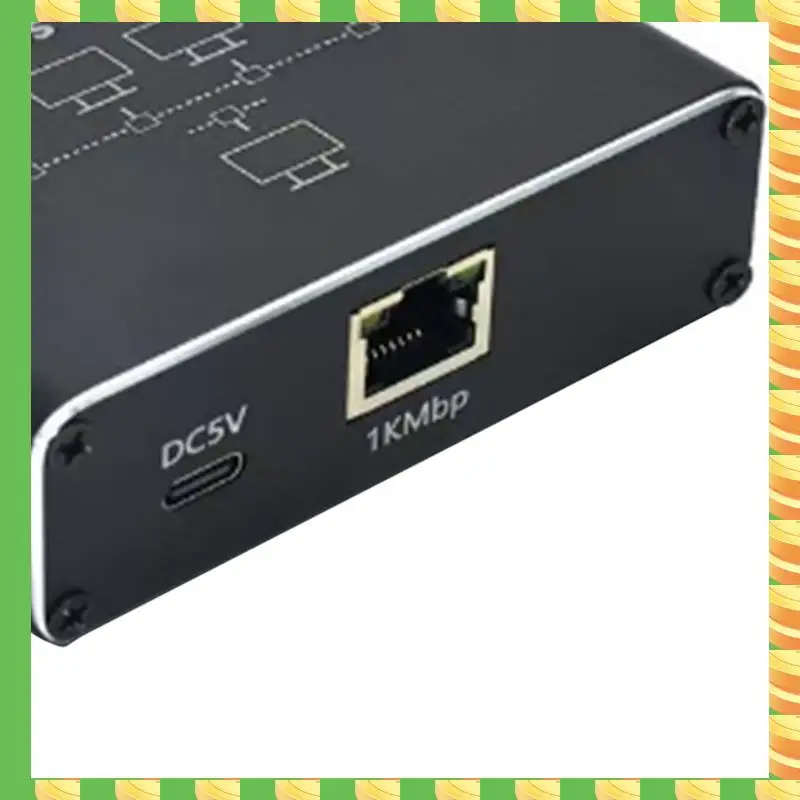 AB53 Gigabit 1000Mbps RJ45 Ethernet Splitter 1 To 4 Adapter Switch For High-Speed Network Connectivity