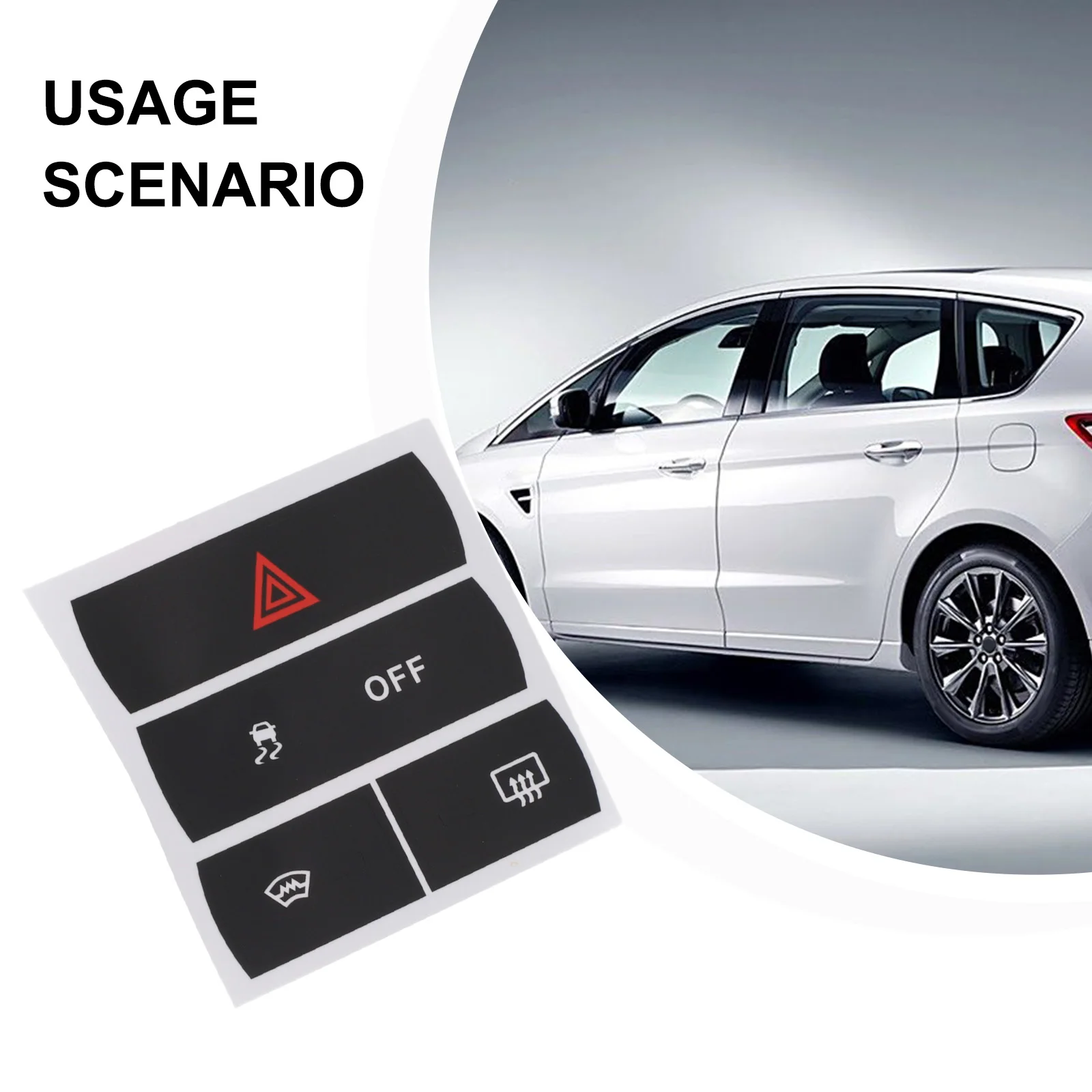Auto Parts Repair Decal Sticker Car Accessories Dustproof Push Button Replacement Tool For Ford For S-Max Useful