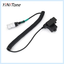 6 pin NATO Plug Walkie Talkie Headset Adapter U94 PTT Cable for PRC-152 two way radio