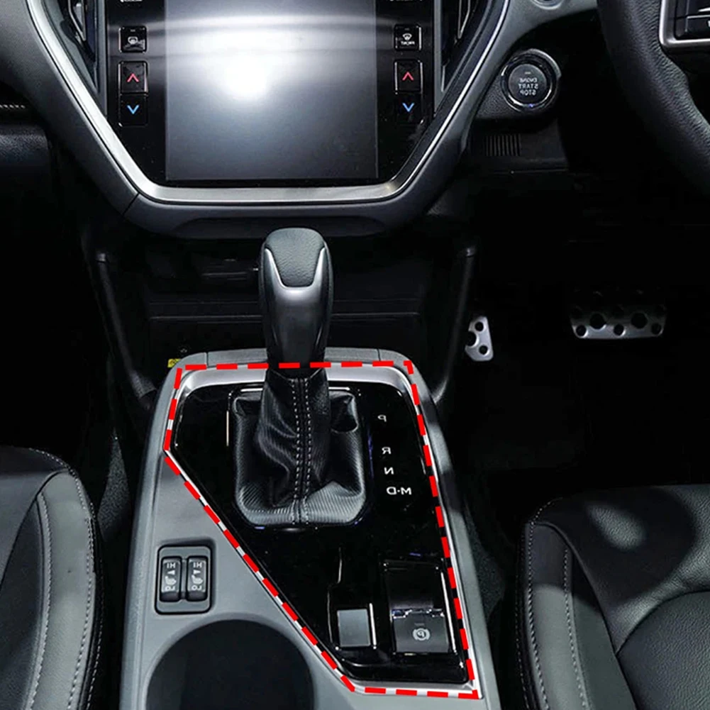 Interior Enhancement ABS Shift Panel Cover Carbon Fiber BLACK Wear And Tear Resistance Treatment Interior Enhancement