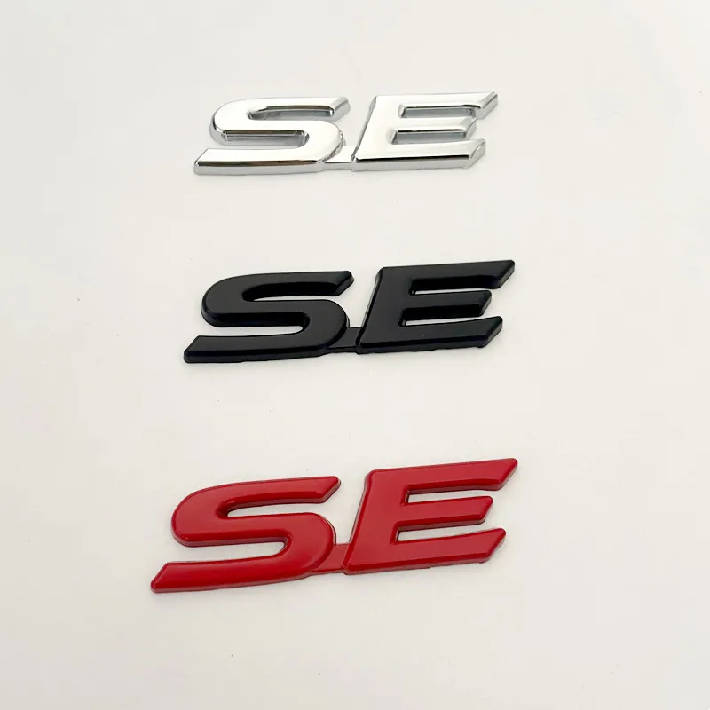 3D Metal SE XSE Logo Rear Trunk Emblem Badge Decals Sticker For Toyota Camry Sienna Highlander Corolla Car Styling Accessories - view 5