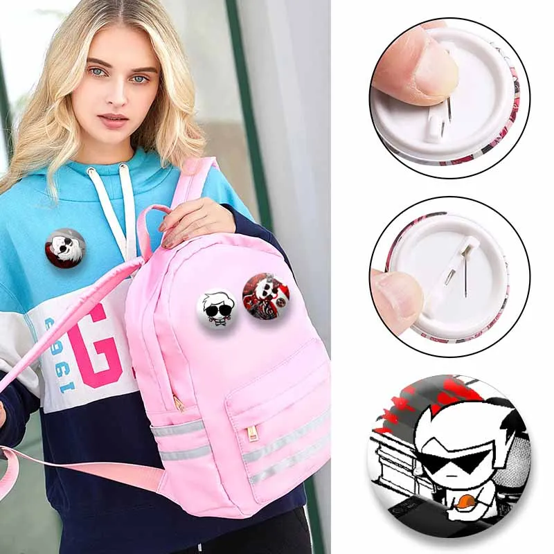H-Homestuck Dave Dirk Strider Enamel Pins Custom Funny Game Character Brooches Lapel Badges Bag Clothes Jewelry Gift for Friends