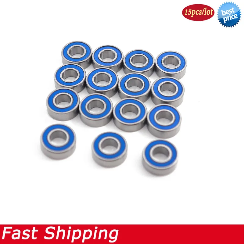 5x11x4mm 15PCS Sealed Bearings For 1/10 Traxxas Rustler Bandit Slash 2wd RC Car Upgrade Parts