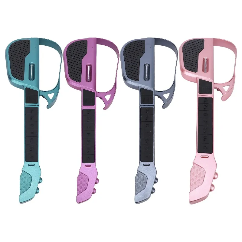 Smart Electric Guitar for Kids Portable Foldable Stringless Guitar with 7 Note Buttons Rechargeable Automatic Guitar Toy