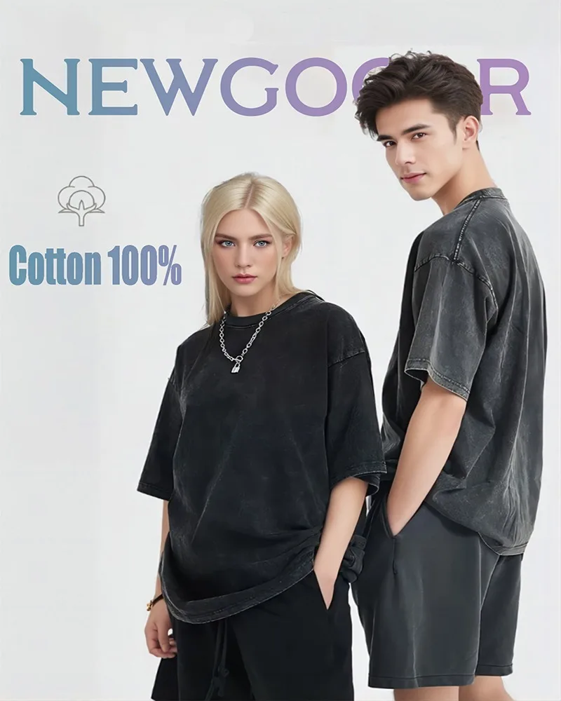 تي شيرت مغسول بنجمة كرة السلة الأمريكية يانغ هانسن للجنسين كاجوال مريح من القطن عتيق ملابس الشارع الشهير برقبة دائرية وأكمام قصيرة #4