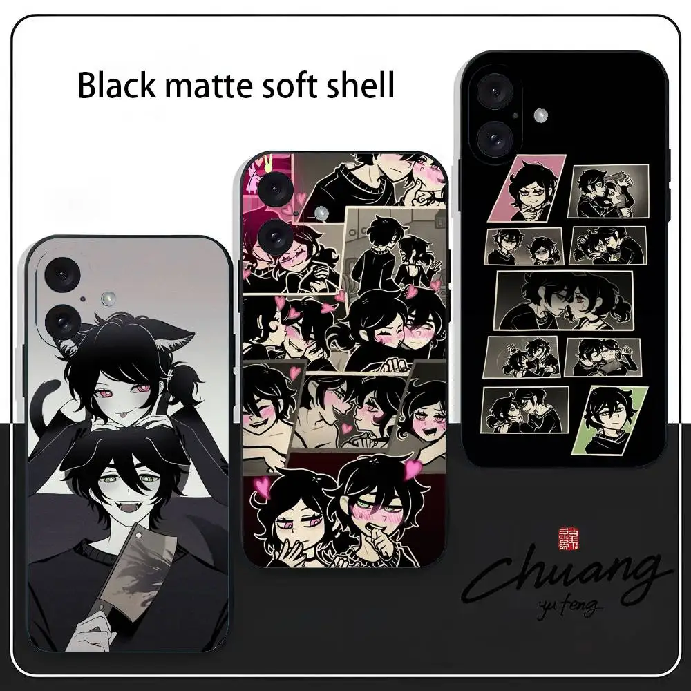 

C-Coffin Of Andy And L-Leyley Phone Case Stylish Black Matte TPU Case For 11-16. Anti-slip And Wear-resistant
