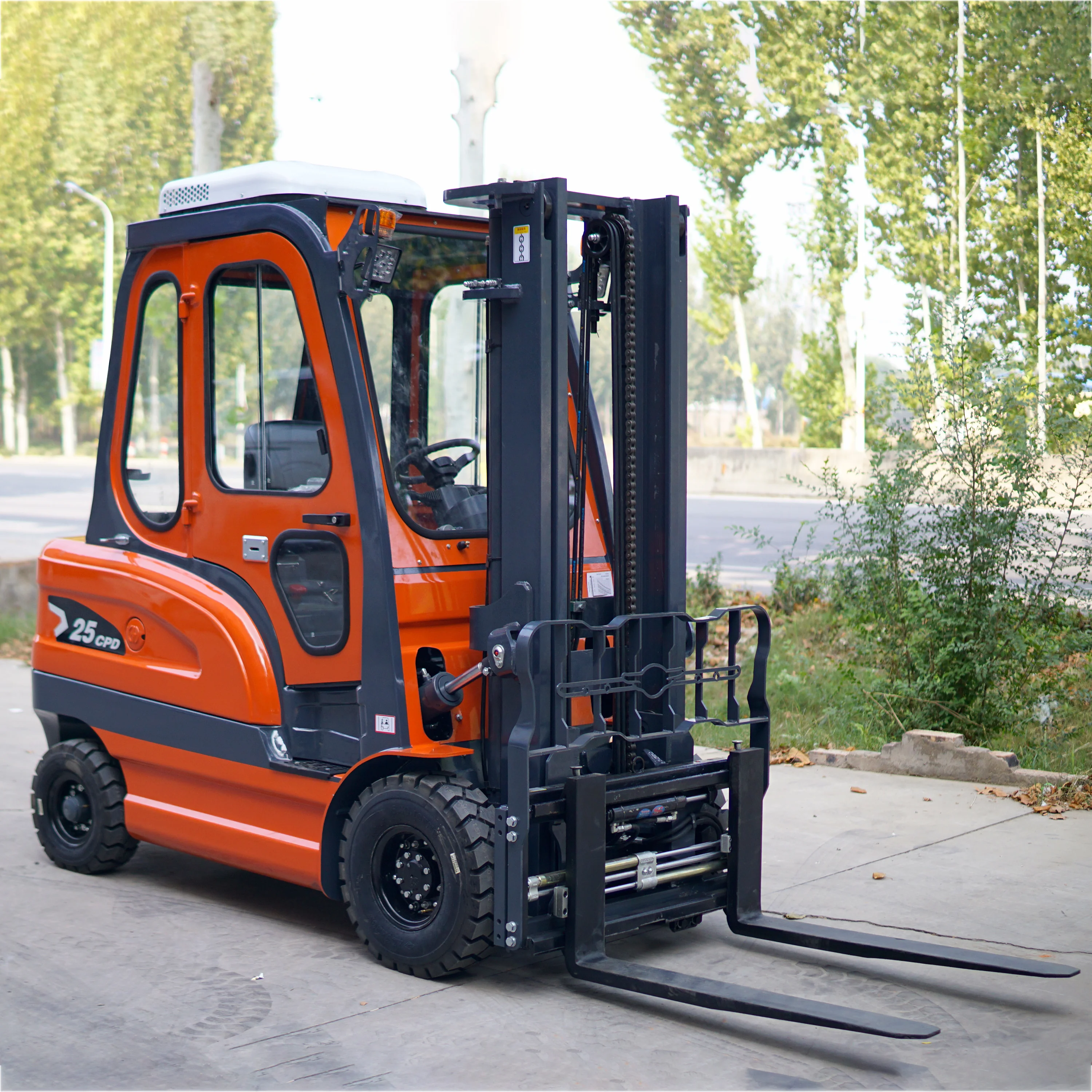 Yuande 3-5ton Four Wheel Drive All Terrain Counterweight Forklift Truck Forklift Diesel Lift Height 3m 4m 5m 6m