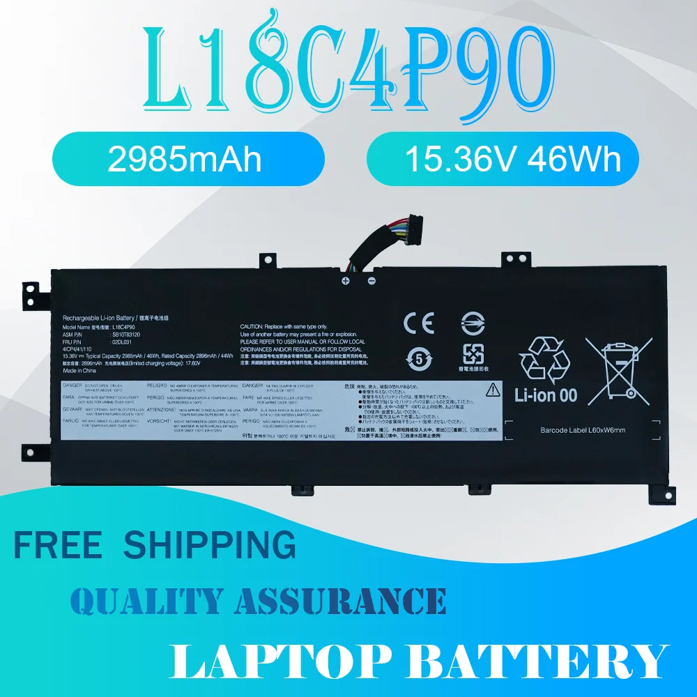 L18M4P90 L18C4P90 Battery For Lenovo ThinkPad L13 Yoga (2019) Gen 2 (2020) Series 20R5 20R6 SB10T83177 5B10W13935 L18D4P90
