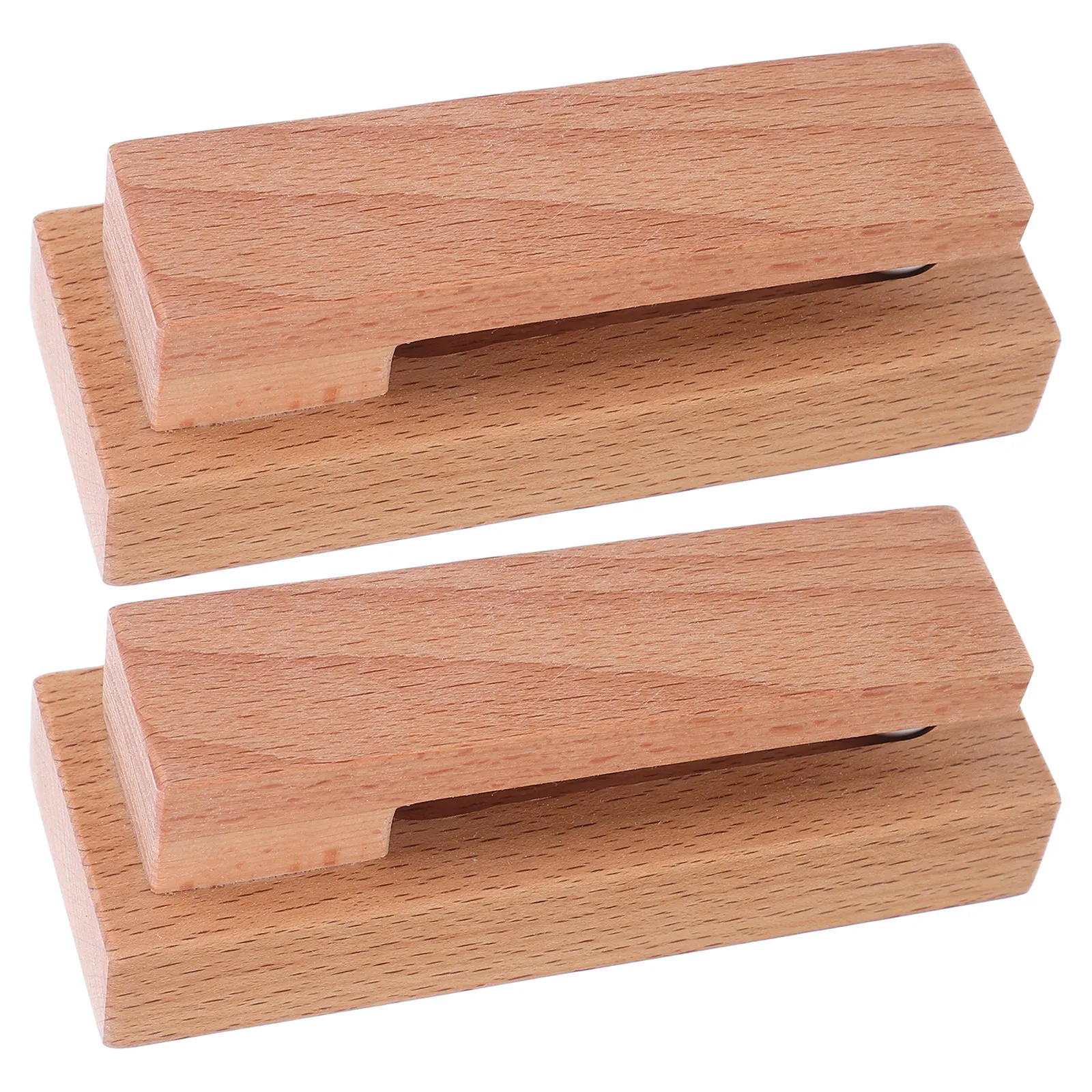 2Pcs Solid Wood Towel Hook Easy Install No Drill Bathroom Towel Hanger Kitchen Wall Hook for Lightweight Towels Dish Cloths