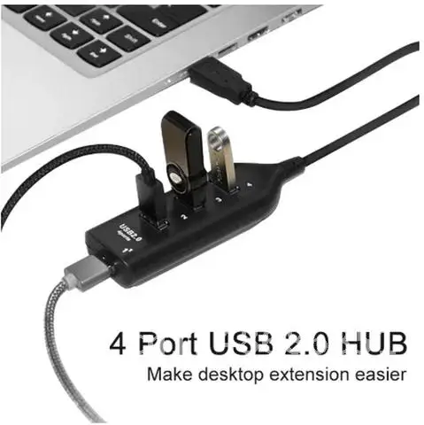 

High Speed 4 Port USB HUB For MacBook Pro Desktop Multiple USB 2.0 Splitter Laptop Adapter Portable Multi USB Port Dock Hab HUB