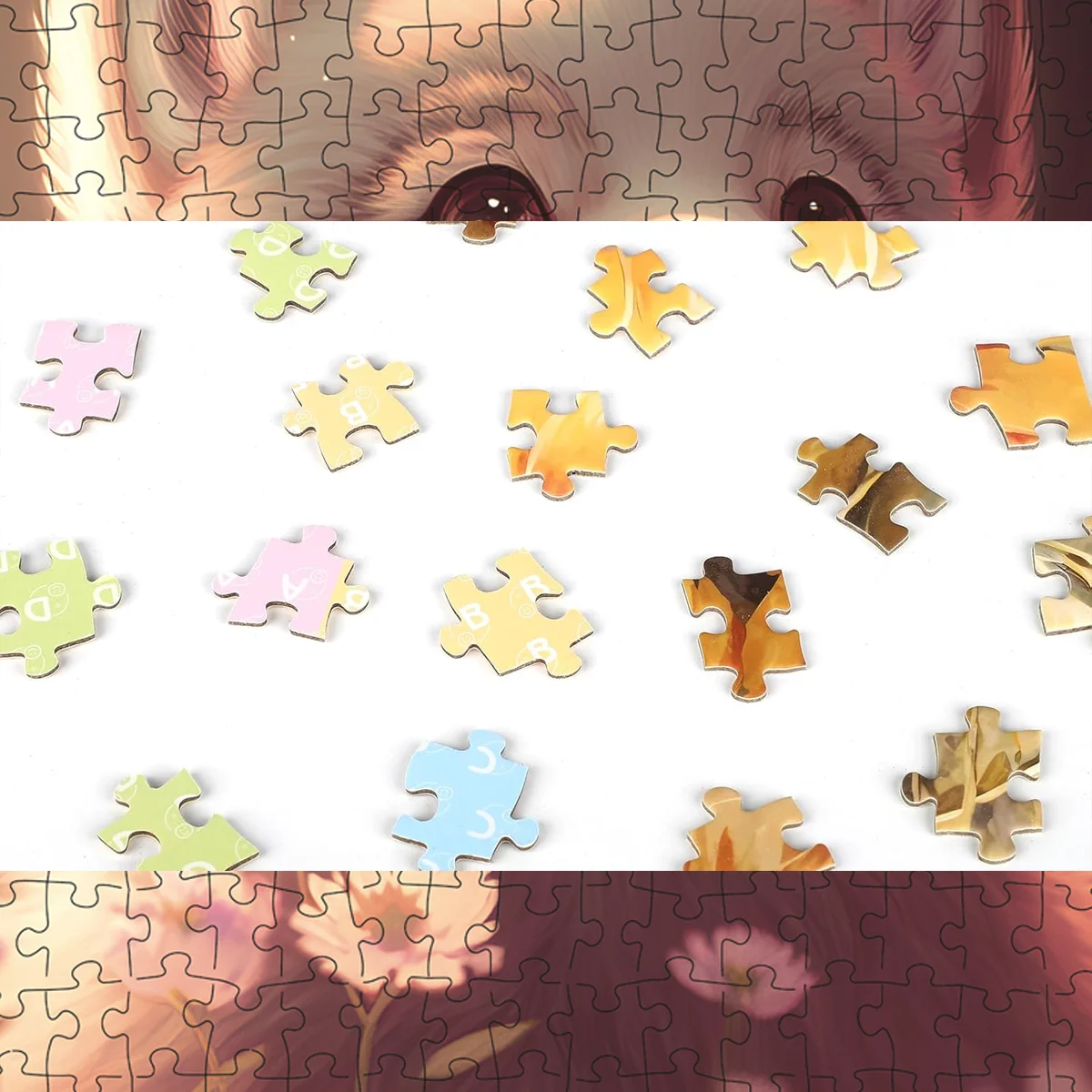 성인 및 어린이를 위한 300 조각 직소 퍼즐, 가족 게임 장난감, 홈 아트 장식 퍼즐, 귀여운 작은 여우