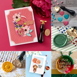 New Wax Seal Stamper Set and Ball Heart Gingerbr for Handle Furnace Decorative Craft Gift Seal Wax Craft Supplies Valentine Day