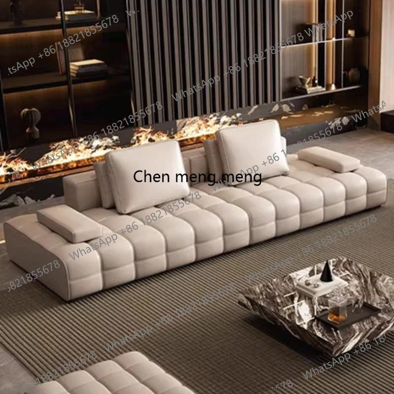 Modern Luxury 220cm to 400cm Deluxe Lawrence cowhide genuine leather sofa living rooms couch living room sofas Home Furniture