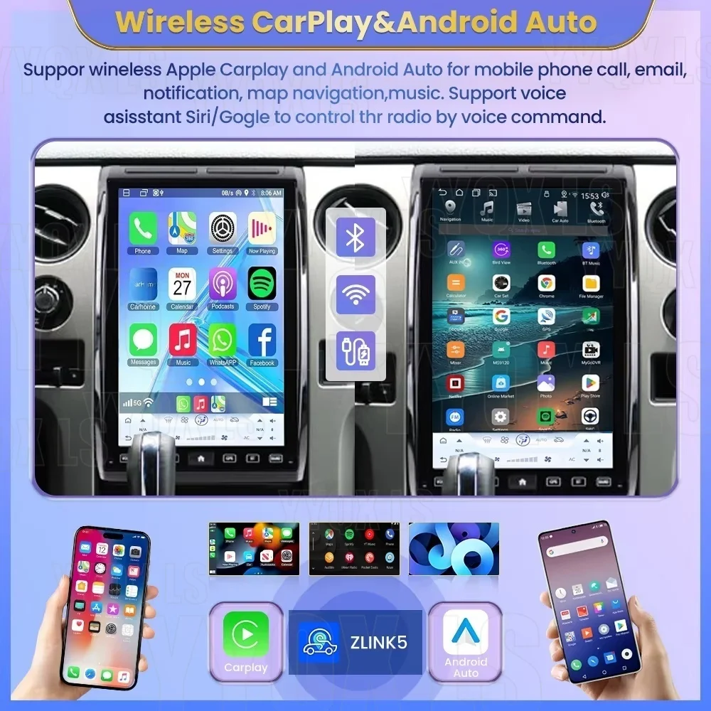 

For Ford F150 Raptor 2009-2014 Android Multimedia Player Qualcomm Chip Touchscreen Carplay GPS Navigation DSP Head Unit