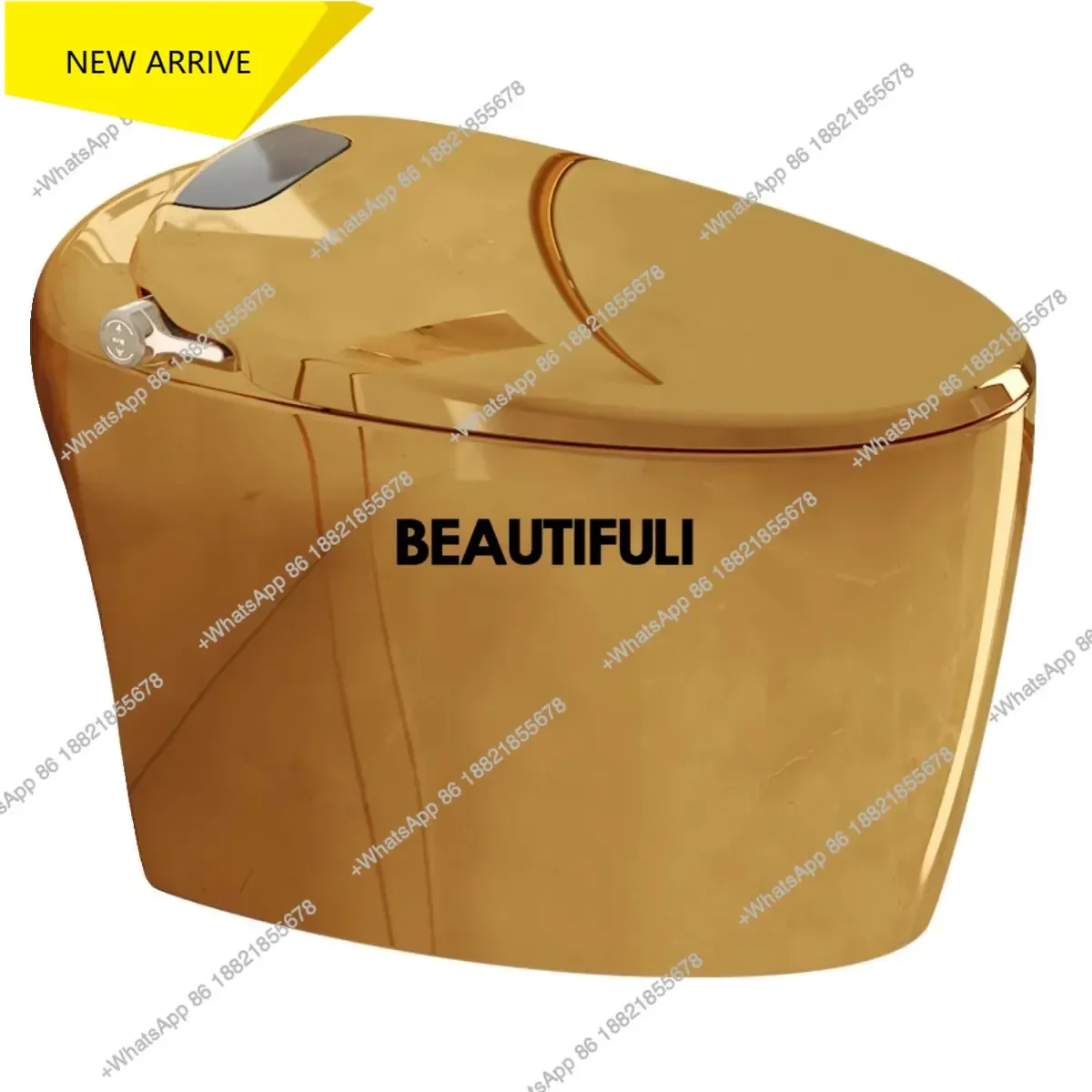 ab01  European-style golden smart toilet voice foam shield integrated automatic induction heating toilet