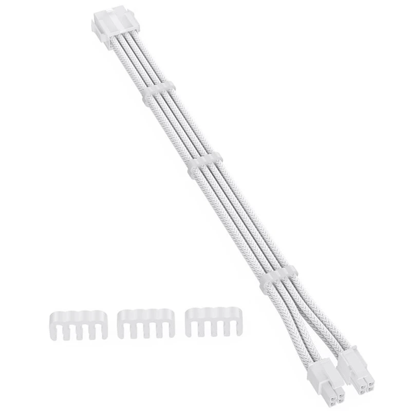Motherboard CPU EPS ATX 8Pin To 8 (4+4)Pin Cable Female To Male Power Extension Cable With Free Cable Combs 30CM