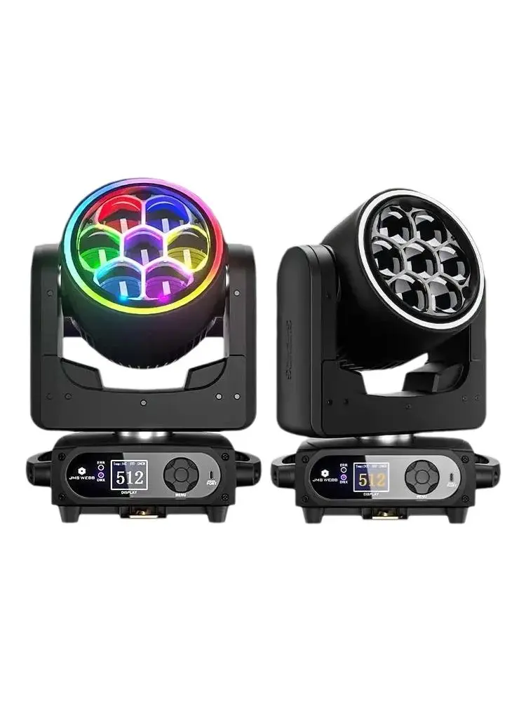 SHEHDS LED Bees Byes 7x40W RGBW Zoom Moving Head Licht für DJ Weihnachten Hochzeit Theater Konzert Publikum Professionelle DJ-Ausrüstung