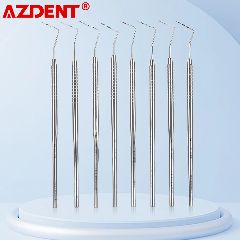 AZDENT Dental Stainless Steel Periodontal Probe with Scale Dentistry Explorer Instrument Tool Dentist Endodontic Tooth Cleaning