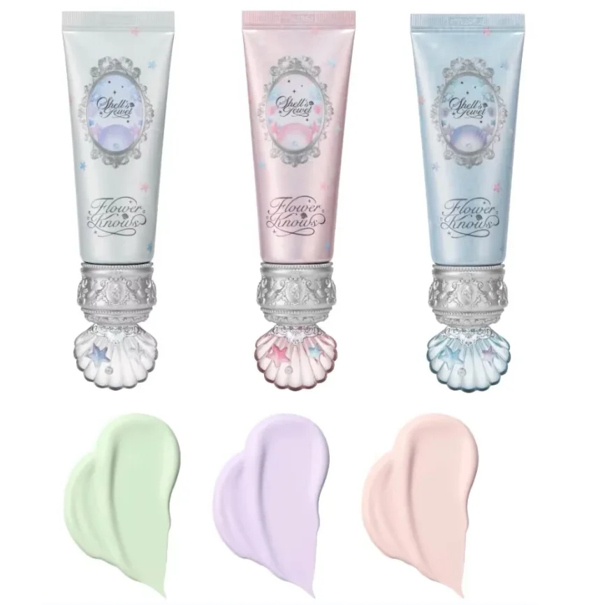 

Makeup Flower Knows Shell Pearl Collection Primer Coloring Makeup Base Face Milk Brightening and Holding Make Up Concealer