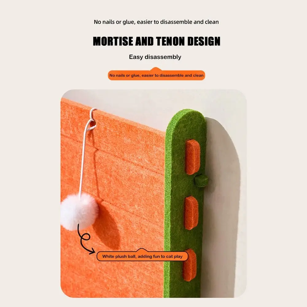 Vertical L-Type Cat Scratch Board Felt Scratch-resistant Cat Climbing Frame Nest Integrated Anti-Scratch Cat Toy Supplies