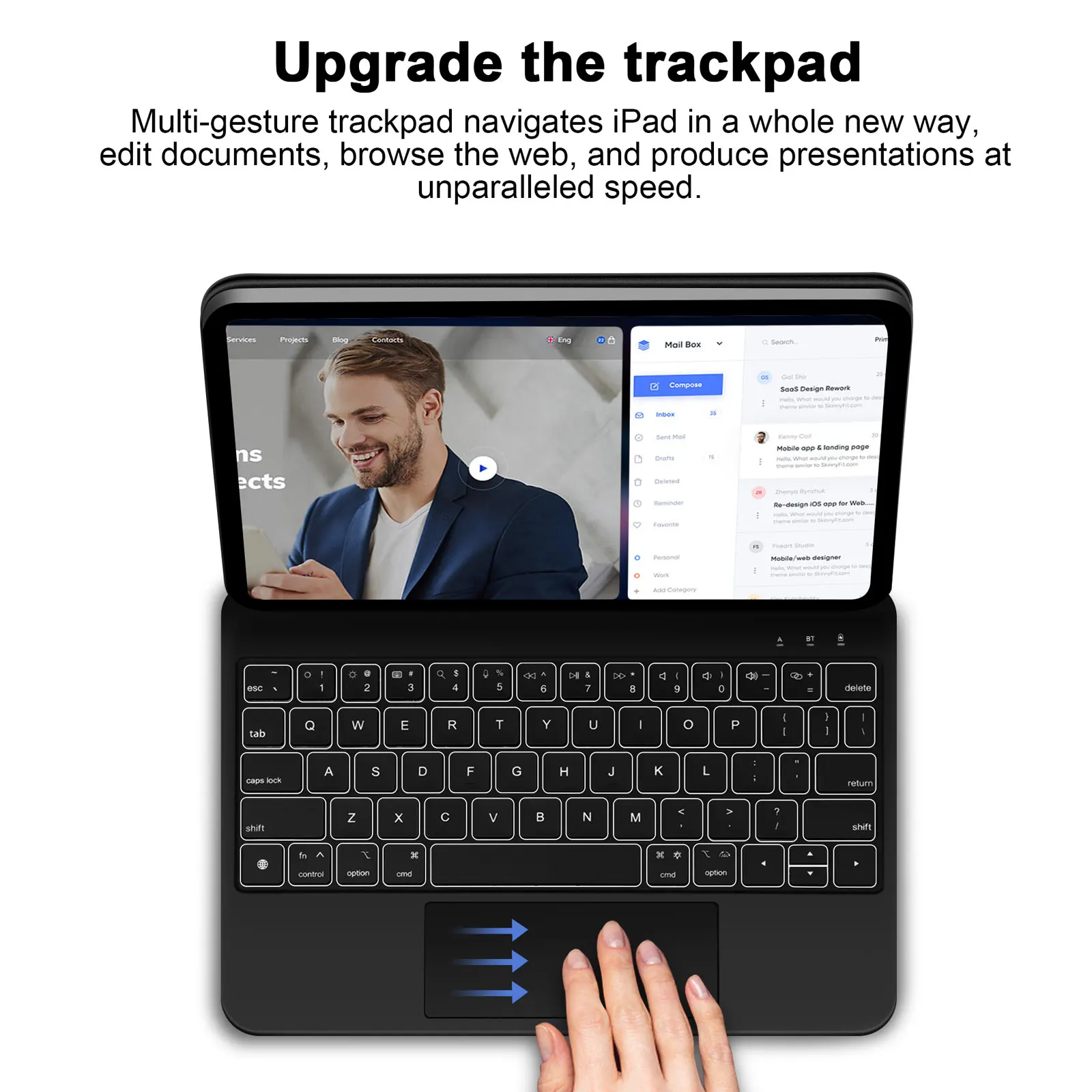 for Apple Magic Keyboard Case For iPad 10th generation Cases iPad Pro 11 iPad Pro 12 9 12.9 M2 2022 Air 4 Air 5 Magic Keyboard image 3