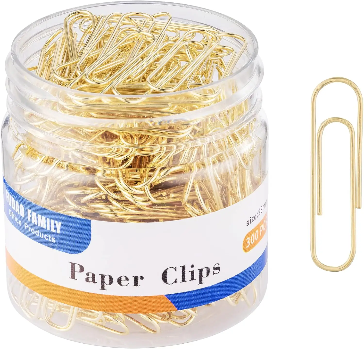 

Gold Paper Clips, 300-Count, 1.1 Inch (28mm) Small for Office and Home Use