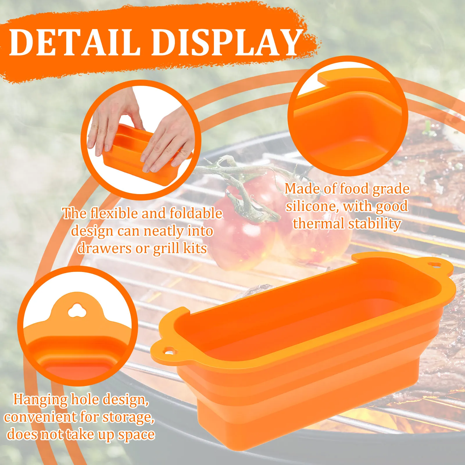 بطانات كأس الشحوم لشواية بلاكستون قابلة للطي بطانات مقلاة بالتنقيط قابلة لإعادة الاستخدام بطانة كأس الماسك الشحوم صينية الشحوم Dur #3