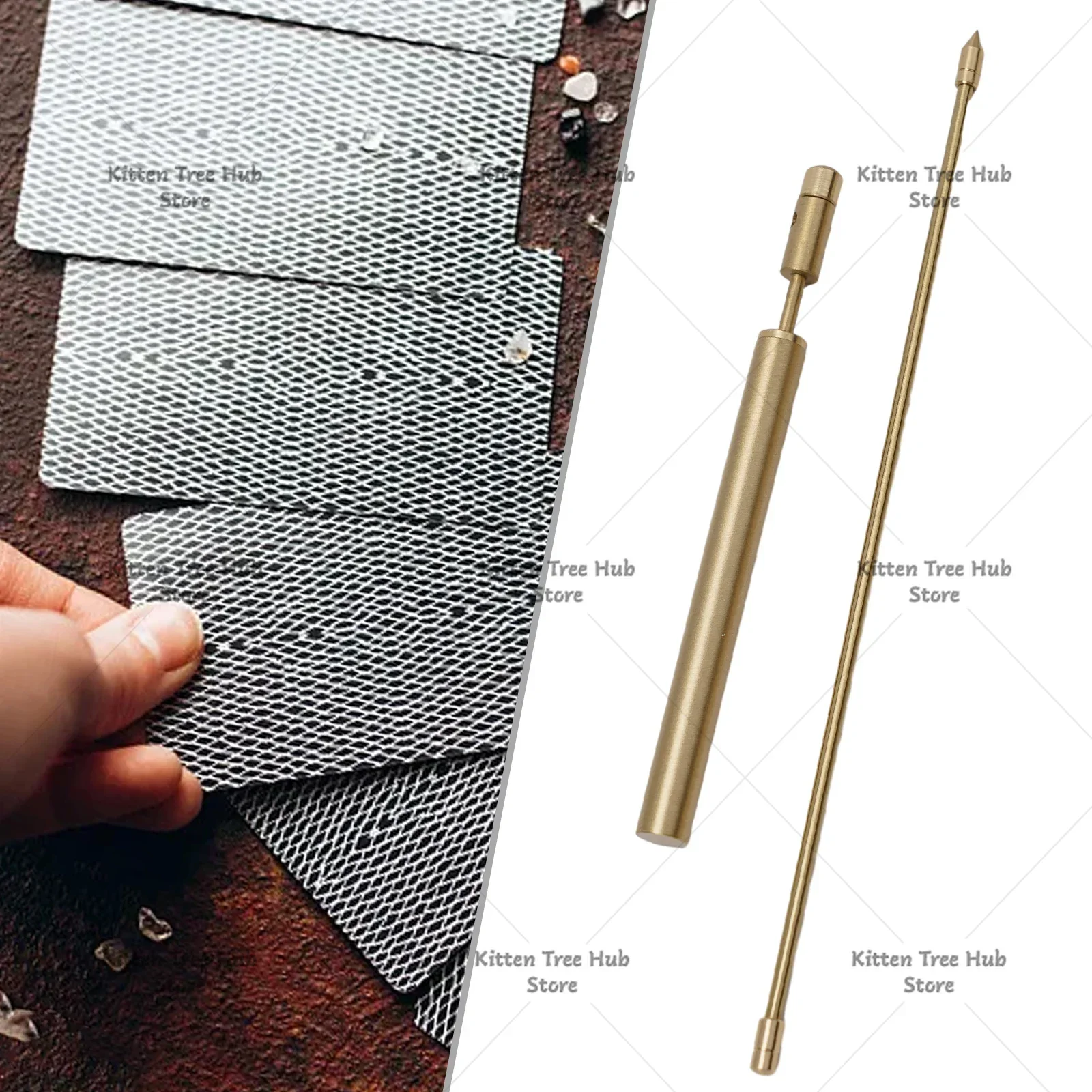 1PCS Pure Copper Metal Dowsticks For Treasure Hunting Divination Tools Gold Copper Probe Water Rods Divination Tool