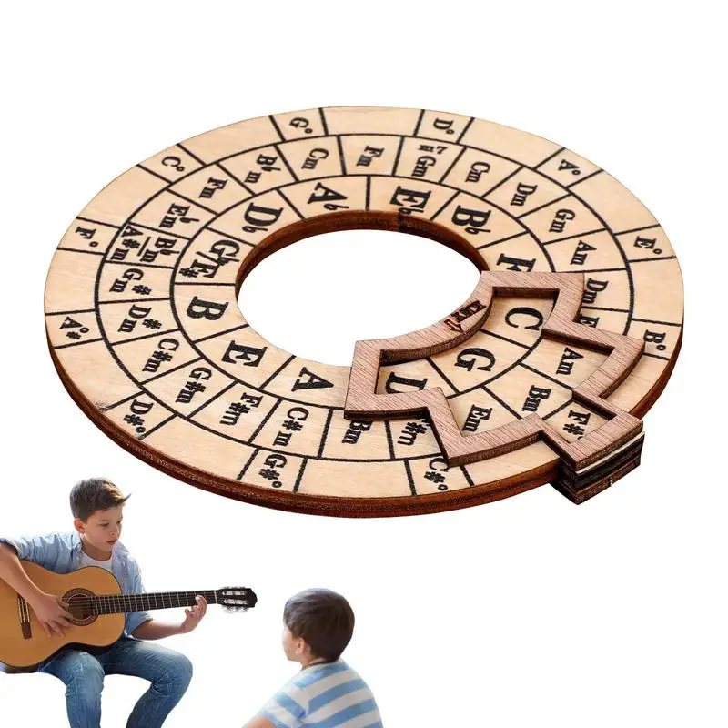 Wooden Melody Tool Music Theory Learning Wheel Wooden Chord Tool Roundel Of Fifths Wheel Melody Tool For Notes Chords Key