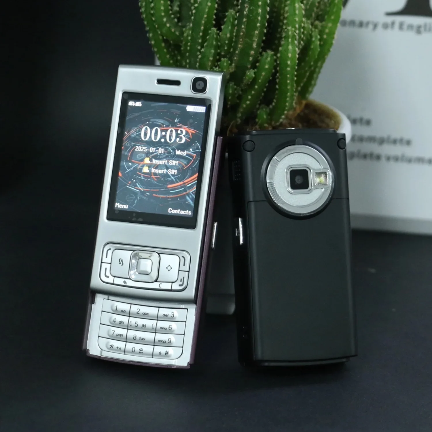Mini Senior Slider Feature Phone Metal Keypad Dual SIM 2G GSM Loud Speaker Torch FM Durable Cheap Portable Mobile Phone Elderly
