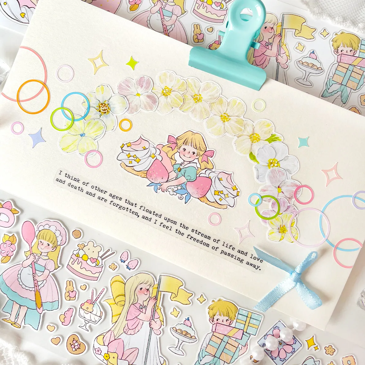 

Новая предварительно вырезанная форма для маленьких людей, сладкие и жасминовые милые легкие ретро кукольный домик, журнал, наклейка на ленту Васи