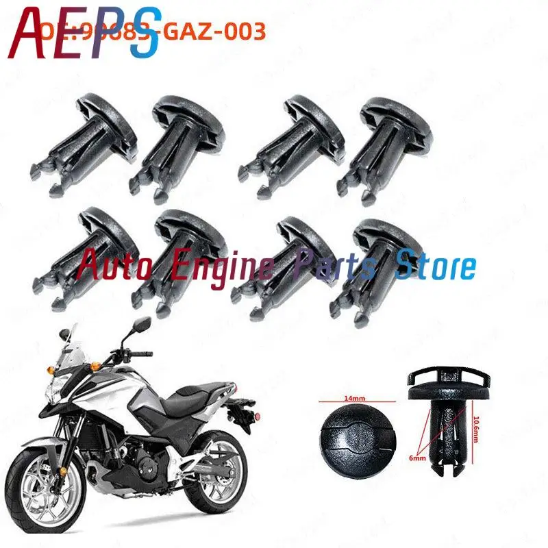 

10Pcs Plastic-Screw Fastener Clip Pushed Rivets Honda NC 700 CB 1300 CBR 125 250 1000 RR Joy 100 Jialing Scooter 90683-GAZ-003