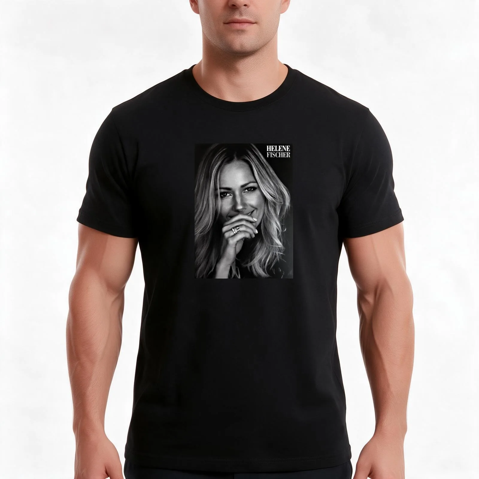 Helene Fischer Smile Vintage T-Shirt, Summer Casual Cotton Tee, Oversized Streetwear Tops, Vintage Graphic Print, 100% Cotton