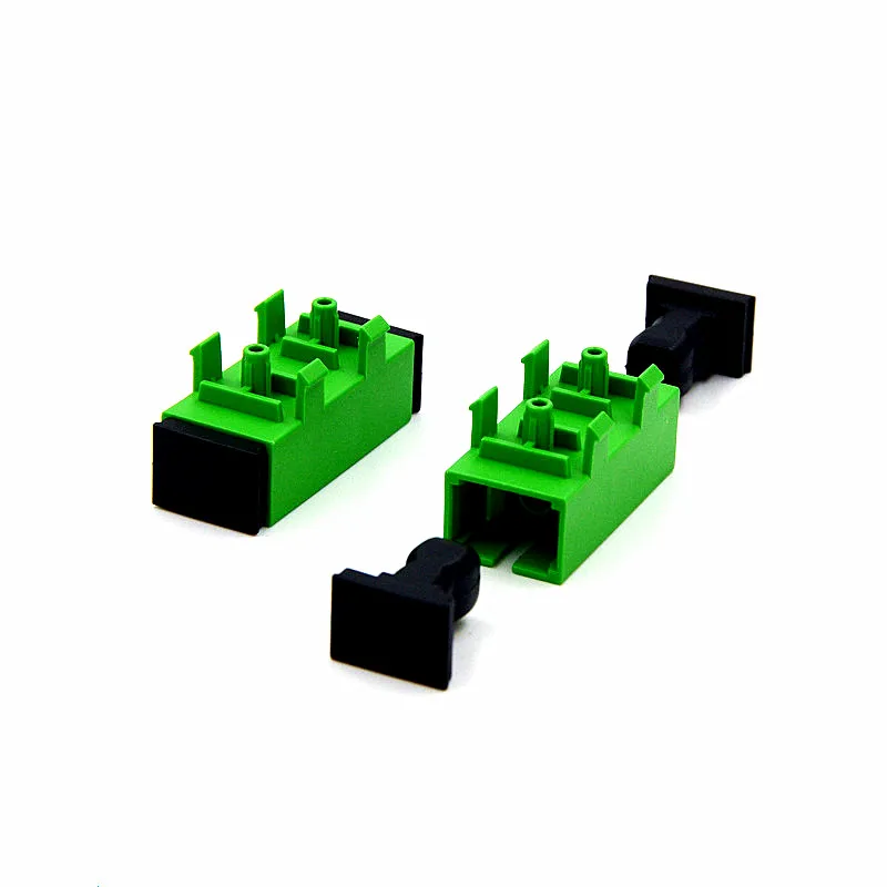 Imagem -02 - Apc Adaptador de Fibra Óptica Único Modo Simplex Fixo Conector de Acoplamento Óptico Atacado Baixo Preço 100 Pcs Lot sc