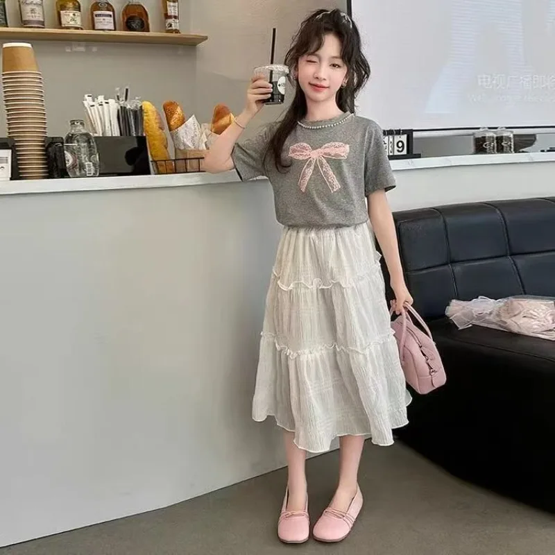 Elementary Student Girl Clothes Children's Clothing From 8 To 12 Years Girls Girl's Set 6 7 Top Party Dresses Teenagers 14 Old 4